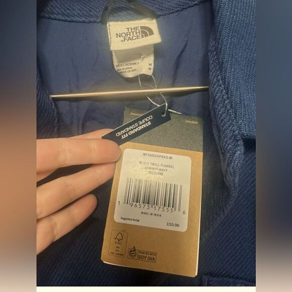 The North Face Valley Twill Utility Button Down Flannel Jacket Coat Parka SZ M - Picture 10 of 10